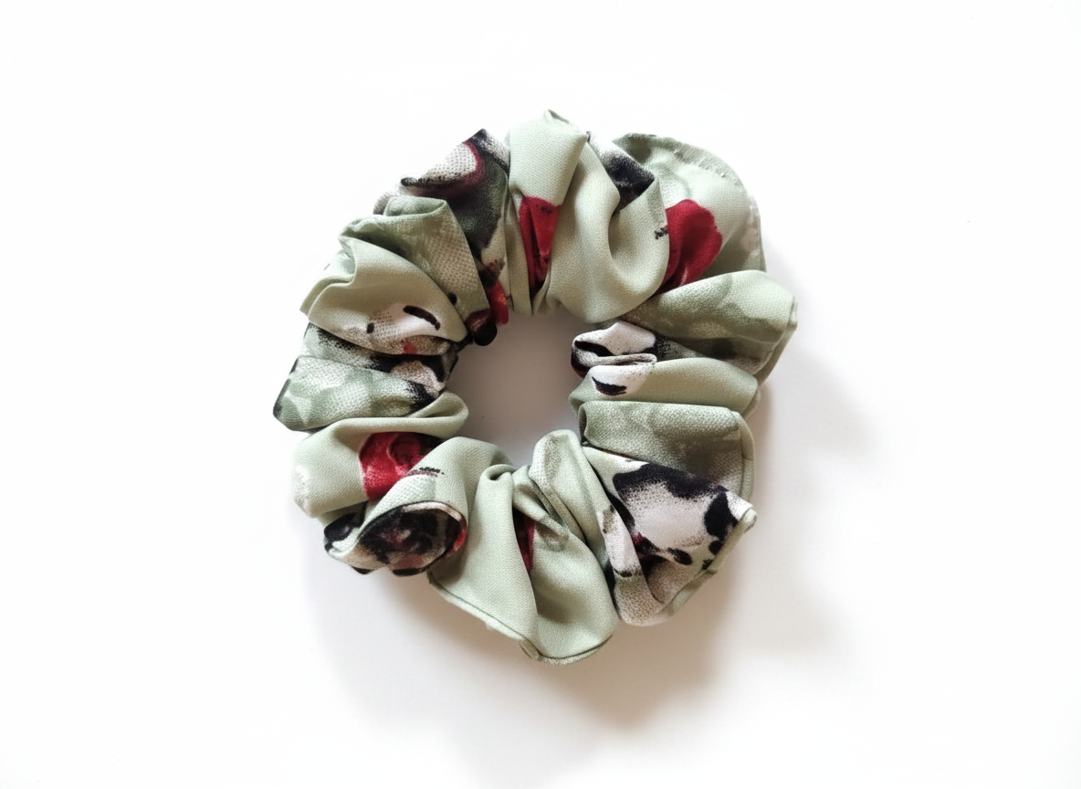 Kuhuki's Floral/Abstract Printed Soft Fabric Scrunchie - Comfy Hair Tie for Women
