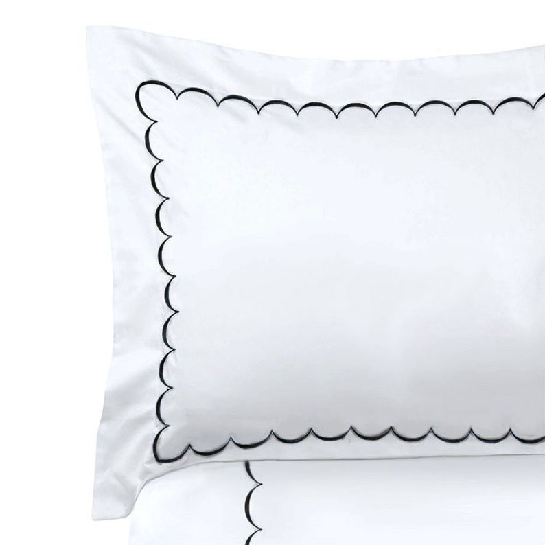 Scallops - Pure Linen Embroidered Edge Duvet Cover Sets-3
