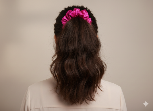 Kuhuki’s Handmade Satin Scrunchie – Anti-Breakage No Crease Hair Tie for Women